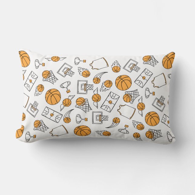Basketball Pattern throw pillow (Front)