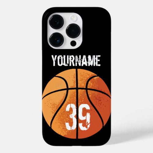 Basketball Personalizable Case_Mate iPhone 14 Pro Case
