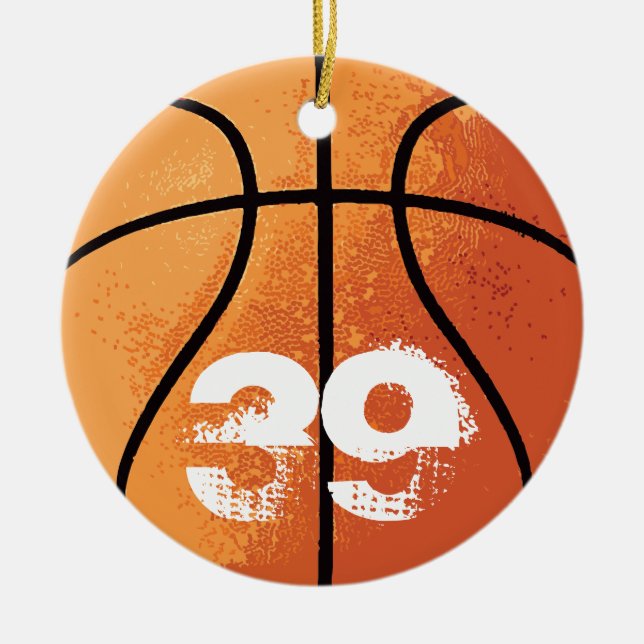 Basketball (Personalizable) Ceramic Ornament (Front)