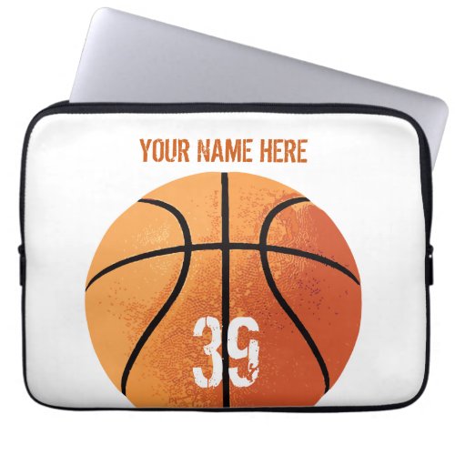 Basketball Personalizable Laptop Sleeve