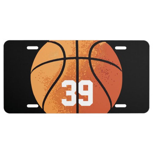Basketball Personalizable License Plate