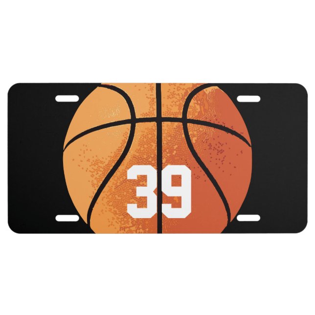 Basketball (Personalizable) License Plate (Front)