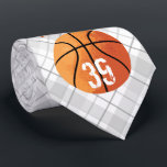 Basketball (Personalizable) Neck Tie<br><div class="desc">A straight-forward basketball design for hoopsters everywhere,  from eBrushDesign.</div>