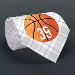 Basketball (Personalizable) Neck Tie<br><div class="desc">A straight-forward basketball design for hoopsters everywhere,  from eBrushDesign.</div>