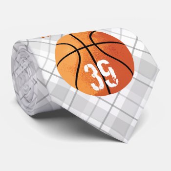 Basketball (personalizable) Neck Tie by eBrushDesign at Zazzle