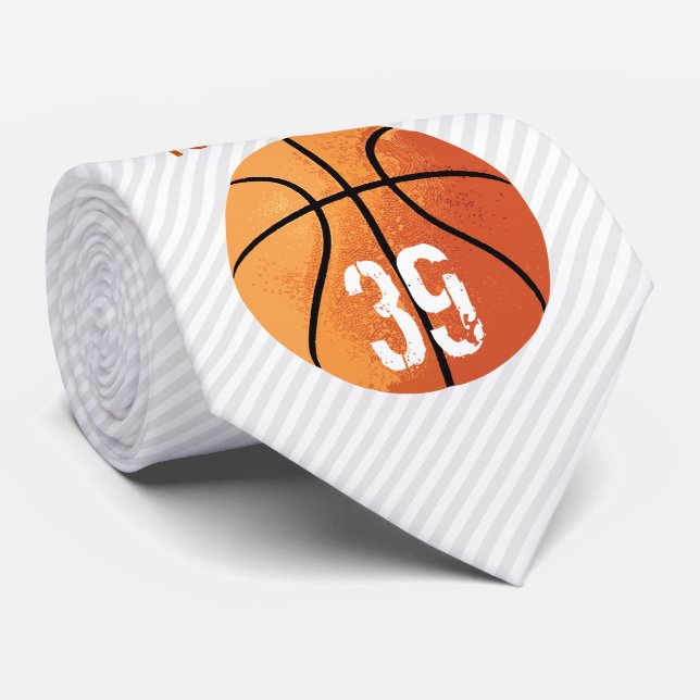 Basketball (Personalizable) Tie (Rolled)