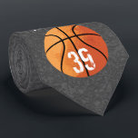 Basketball (Personalizable) Tie<br><div class="desc">A straight-forward basketball design for hoopsters everywhere,  from eBrushDesign.</div>