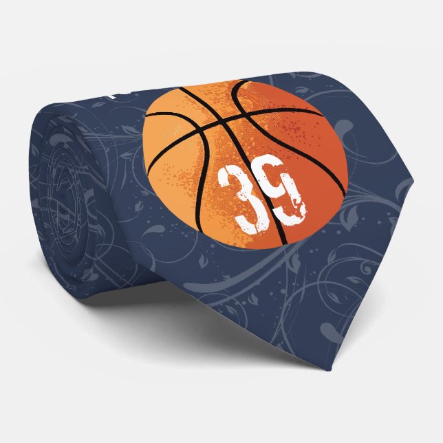 Basketball (Personalizable) Tie (Rolled)