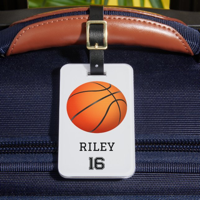 Basketball Personalized Custom Team Bag Tag Gift (Front Insitu 2)