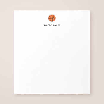 Basketball Personalized Kids Notepad by printcreekstudio at Zazzle