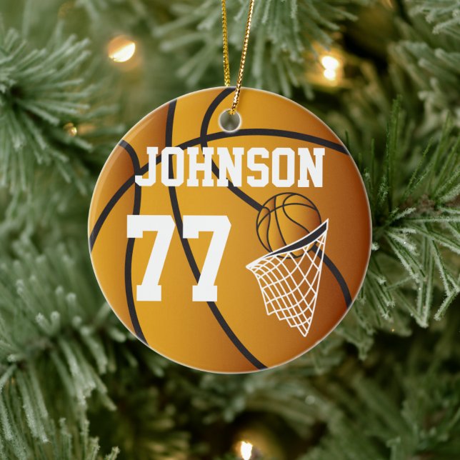 Basketball Personalized Ornament (Tree)