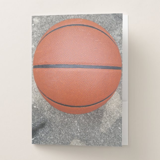 Basketball Personalized Pocket Folders (Front)