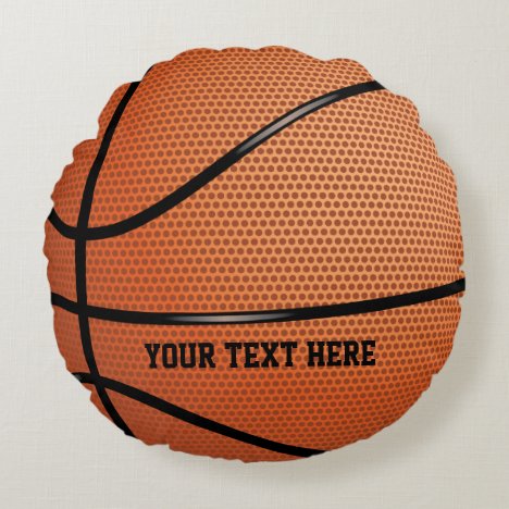 Basketball Personalized Sports Round Pillow