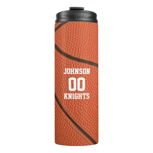 Basketball Personalized Thermal Tumbler