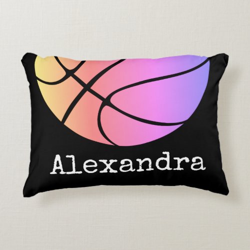 Basketball Personalized with name and number Accent Pillow