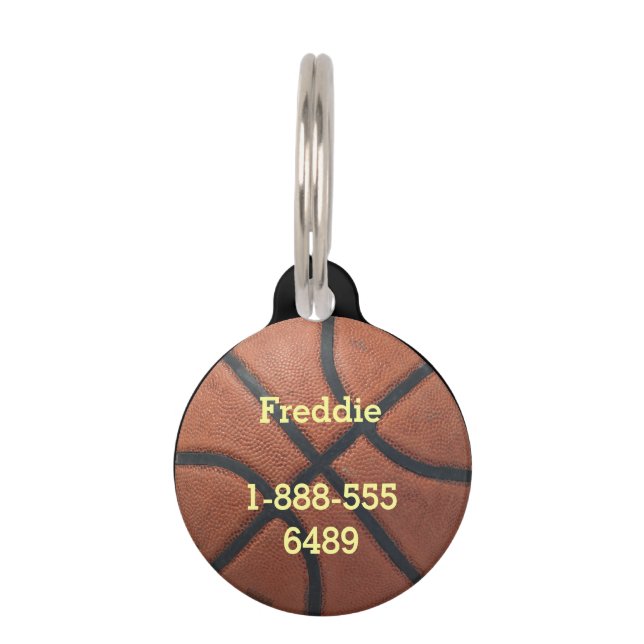 Basketball Pet Name Tag (Front)