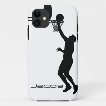 Basketball Phone Case by LeSilhouette at Zazzle