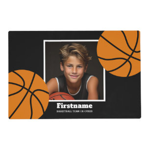 Basketball Photo Add Your Name - Can Edit Color Placemat