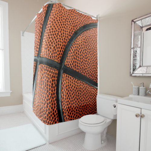 Basketball Photo Close Up Shower Curtain
