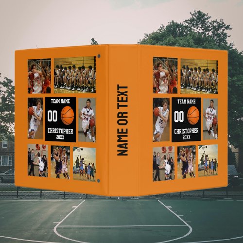 Basketball Photo Collage 3 Ring Binder