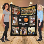 Basketball photo collage fleece blanket