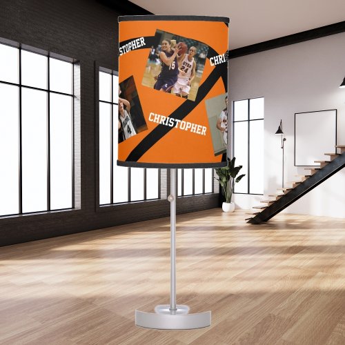 Basketball Photo Collage Personalized Table Lamp