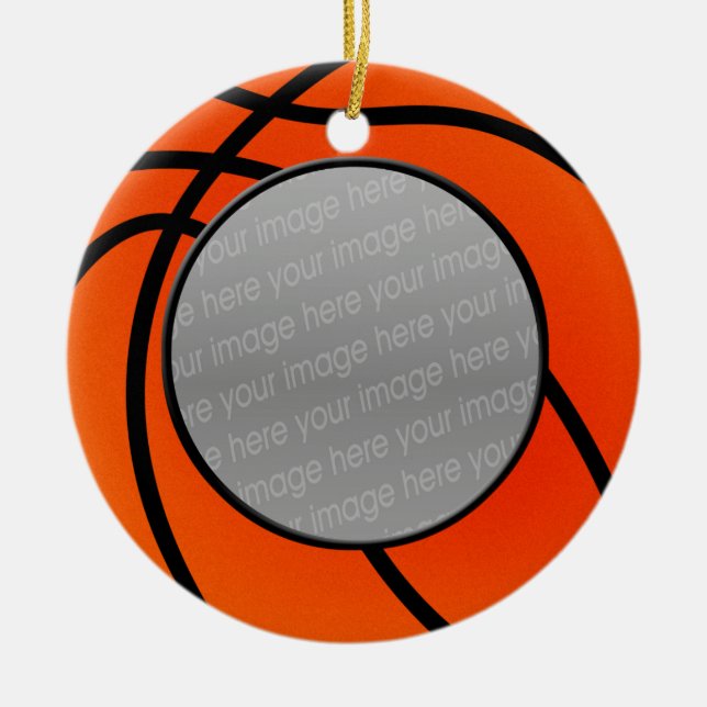 basketball photo ornament (Front)