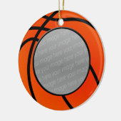 basketball photo ornament (Left)