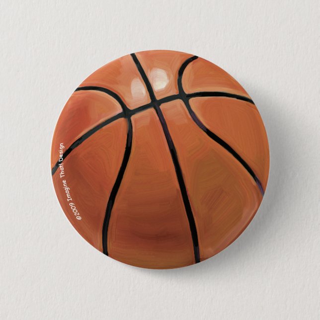 Basketball Pinback Button (Front)