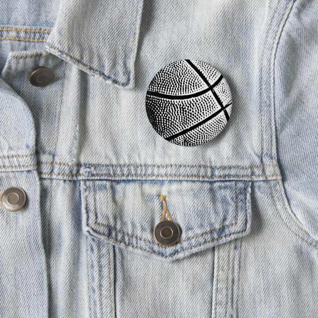 Basketball Pinback Button (In Situ)