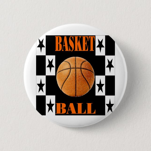 Basketball Pinback Button (Front)