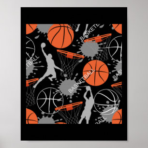 Basketball Play Pattern  Poster