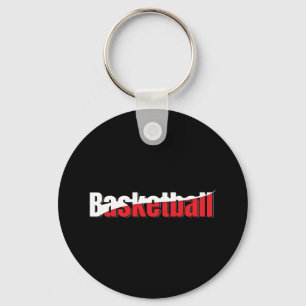 Basketball Player Abstract Swish - Word Art Keychain