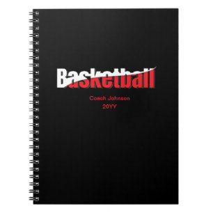 Basketball Player Abstract Swish - Word Art Notebook