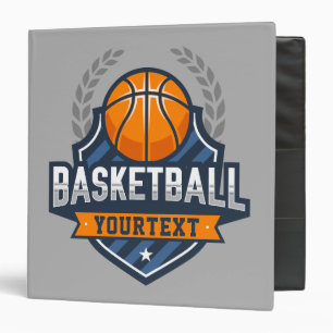 Basketball Player ADD NAME Varsity School Team 3 Ring Binder