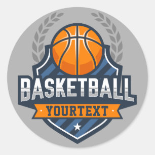 Basketball Player ADD NAME Varsity School Team Classic Round Sticker