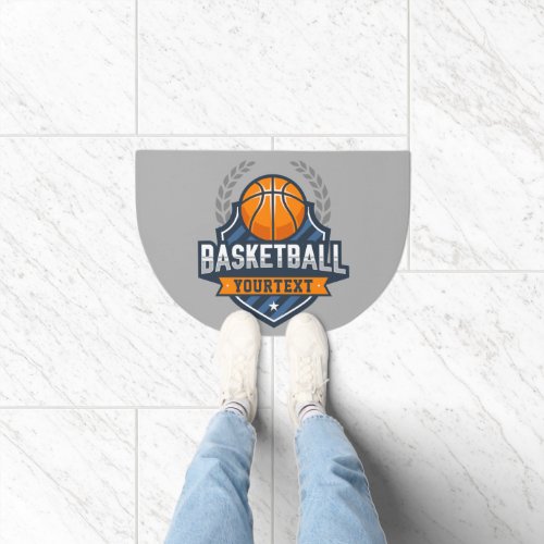 Basketball Player ADD NAME Varsity School Team Doormat