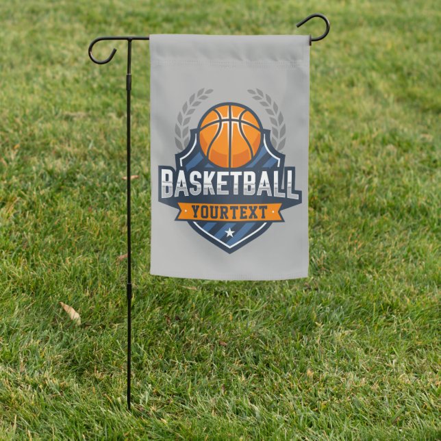 Basketball Player ADD NAME Varsity School Team Garden Flag (In SItu)