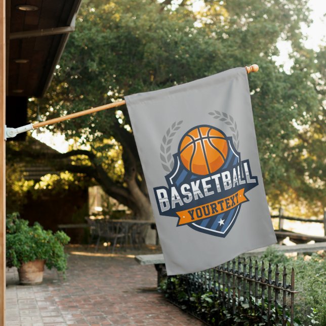 Basketball Player ADD NAME Varsity School Team House Flag (In SItu)