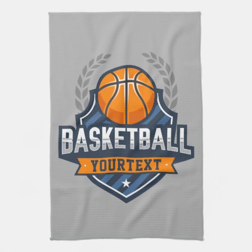 Basketball Player ADD NAME Varsity School Team Kitchen Towel