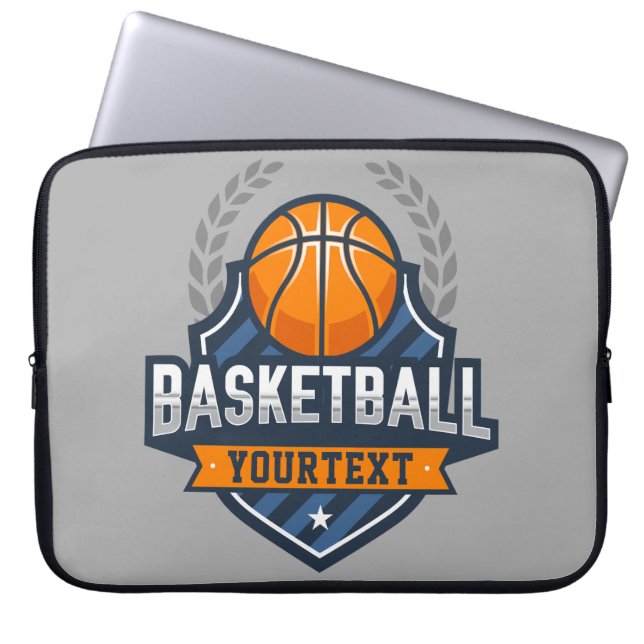 Basketball Player ADD NAME Varsity School Team Laptop Sleeve (Front)