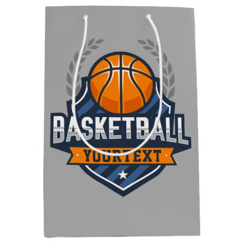 Basketball Player ADD NAME Varsity School Team Medium Gift Bag