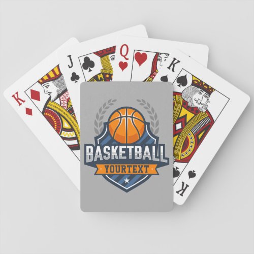 Basketball Player ADD NAME Varsity School Team Poker Cards