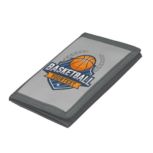 Basketball Player ADD NAME Varsity School Team Trifold Wallet