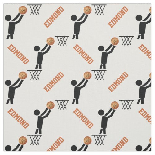 Basketball player and your name personalized fabric