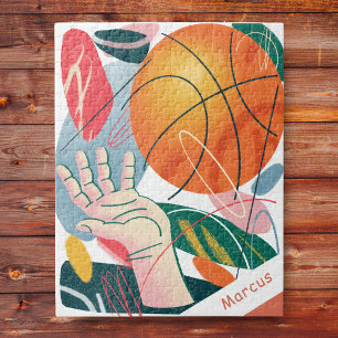Basketball Player Artistic Abstract Sport Theme Jigsaw Puzzle
