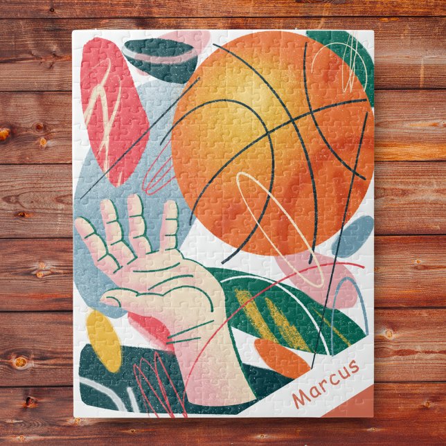 Basketball Player Artistic Abstract Sport Theme Jigsaw Puzzle (Creator Uploaded)