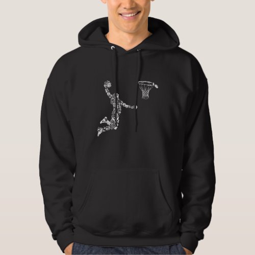 Basketball Player Athlete Dunk Art Sportsman Hoodie