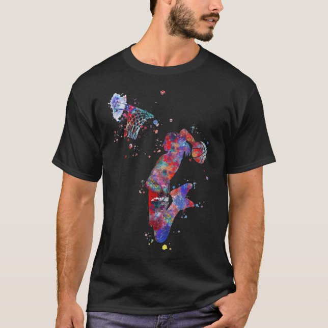 Basketball player basketball funny basketball play T-Shirt (Front)