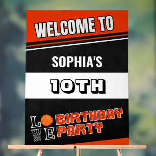 Basketball Player Birthday  Acrylic Sign